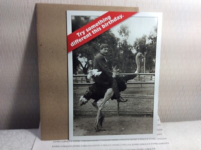 RSVP BIRTHDAY GREETING CARD New w/Envelope  Try something different this B-day''