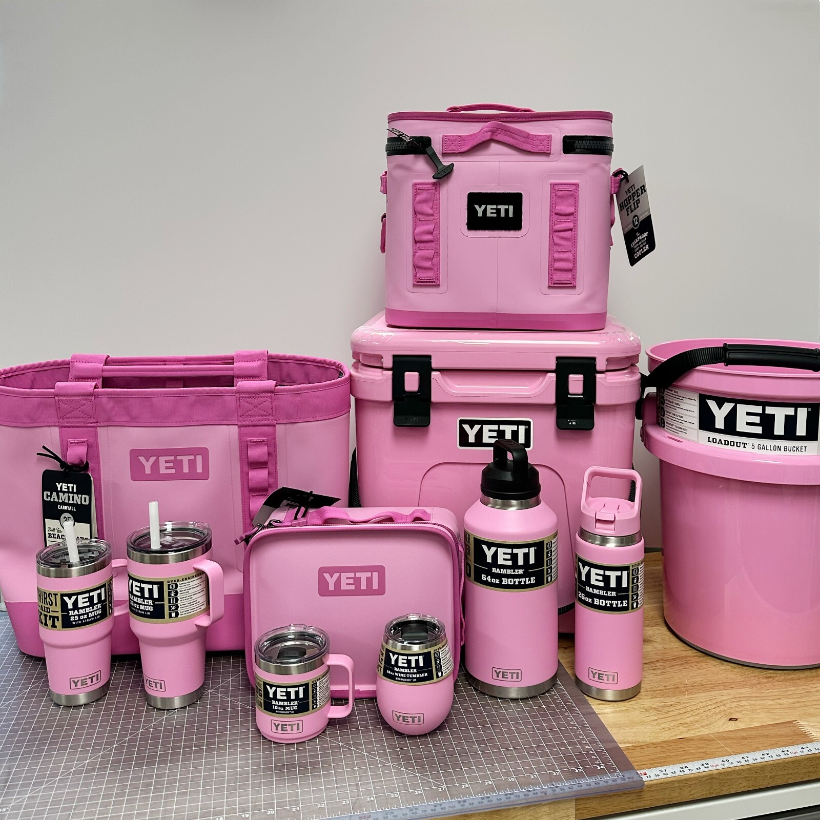 New Power Pink Yeti 26oz Water bottle with color matched straw cap eBay