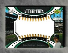 EDGAR MARTINEZ  2007 SWEET SPOT CLASSIC GOLD STITCH BLUE INK AUTOGRAPH /50