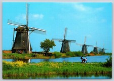 Postcard Holland Kinderdijk The Village with 19 Windmills Nederlands