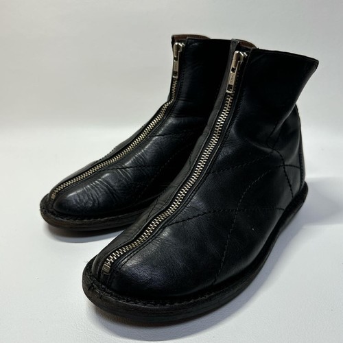 Trippen Front Zip Short Boots Leather Shoes Black Size 37 - Picture 11 of 11