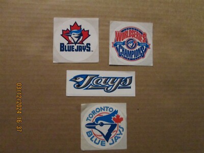 MLB Toronto Blue Jays Vintage 1990's 2000's Lot of 4 Team Logo Baseball Stickers