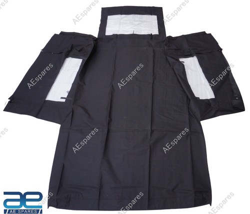 Stitched Soft Top Denim Black For Mahindra Roxor Thar CRDe S2u - Picture 8 of 10