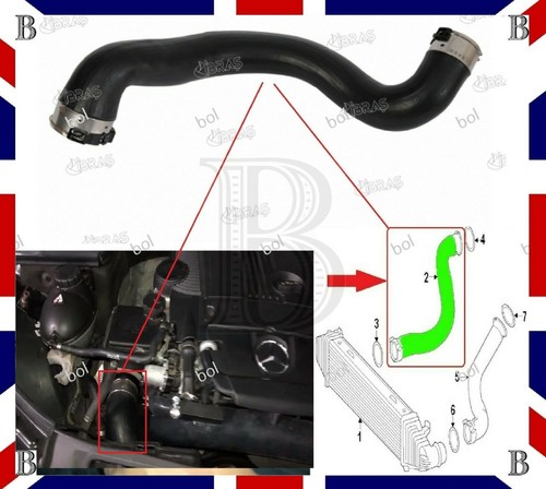 MERCEDES BENZ C180 C250 E180 E250 CGI INTERCOOLER TURBO HOSE PIPE 2045282682 - 第 1/4 張圖片