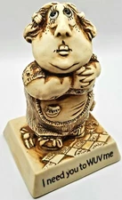 Russ Berrie & Co Inc I Need You To Wuv Me Figure 5.5” Tall 1976 Vintage Resin