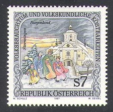 Austria 1997 Music/Customs/People/carol Singing/Church/Buildings 1v (n38055)