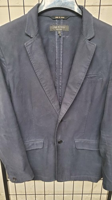 #ad Rag amp; Bone Unstructured cotton chore blazer jacket size 40R color navy $44.95