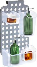 Over Shower Door Organizer, 3 Bins, Adjustable Hanging Storage