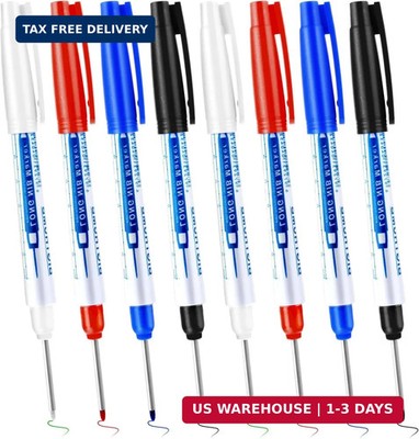 8Pcs Deep Reach Markers, 34mm Extra Long Nib Marker Pens, Long Head Deep Hole Ma