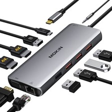 MOKiN 11 IN 1 Dual Monitor USB C Docking Station with PD Charging MOUC3310