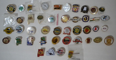 HUGE Collection of 44 City Alabama Souvenir Pins Travel Tourist Metal Enamel Lot