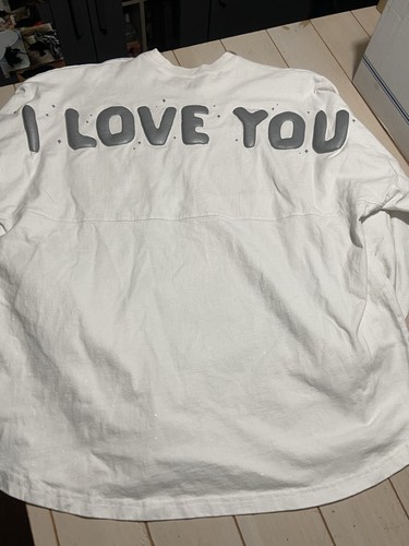 Star Wars Spirit Jersey Adult XL White I love You Leia Han Solo Disney - Picture 5 of 8