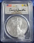 2021 Silver Eagle Type 2 MS70 PCGS Signed Emily Damstra 1 OZ .999