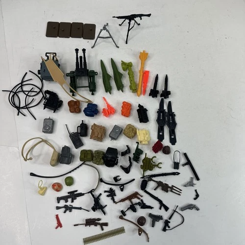Large Mixed Lot of Vintage 3 3/4” Gi Joe Weapons and Accessories J1