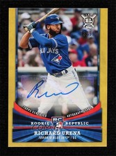 2018 Topps Big League Rookie Republic Gold 53/99 Richard Urena #RR-RU Auto 0f5t