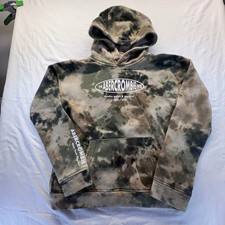 Abercrombie Kids Tie Dye Hoodie Relaxed Fit Size 13 14 Green Camo