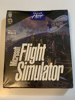 Vtg 1995 CD ROM Computer Game Microsoft Home Flight Simulator Version 5.1 sealed