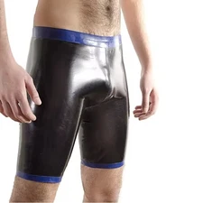 Mens Latex Boxer Shorts Tight Fit Rubber Underpants Fetish Clubwear 0.4mm