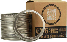 Stamped Stainless Steel Wide Mouth Mason Jar Replacement Rings/Bands/Tops | Dura