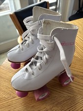 Girls Pink And White Chicago Roller Skates Size 1