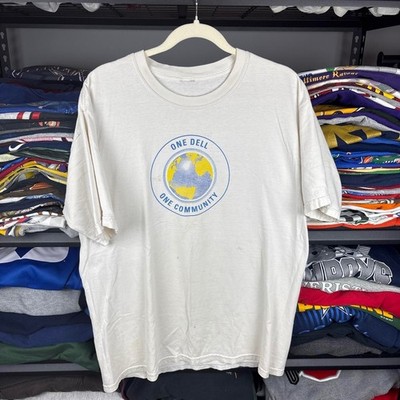 Vintage Dell T Shirt Size Large One Community Computers Technology Double Sided
