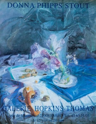 Donna Phipps Stout: Still Life IN Vase - Poster Original Signed
