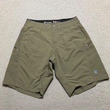 Kuhl Mens sz 32 Shorts Brown Mutiny River Cargo Pockets Outdoor Hiking Mid Rise