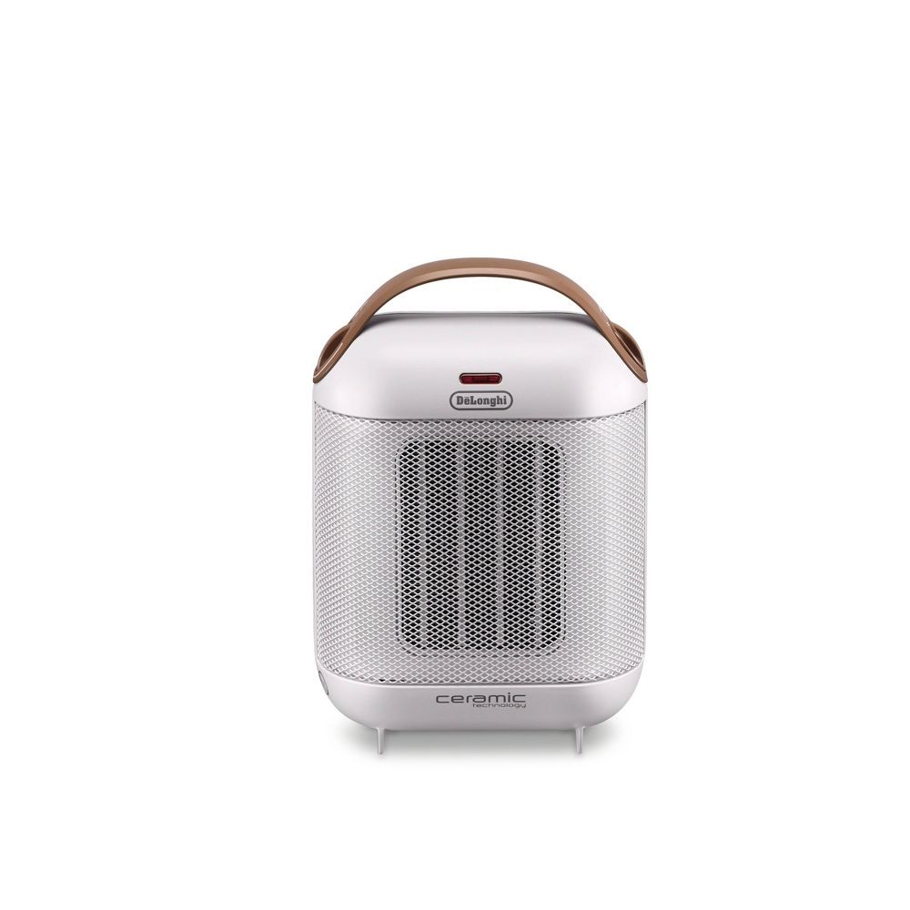 Керамический обогреватель DeLonghi Capsule Ceramic для помещений Портативный вентилятор мощностью 1500 Вт белого цвета