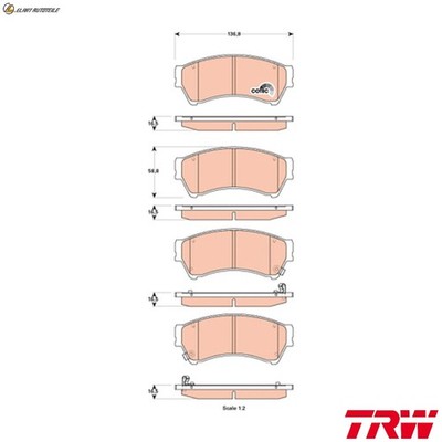 BREMSBELAGSATZ SCHEIBENBREMSE GDB3501 FÜR MAZDA 6/combi-coupe/Sport/Kombi 1.8L 6
