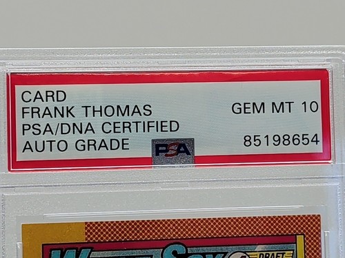 RC REPRINTS 1990 Topps 414 Frank Thomas No Name Hand Signed / Autographed  - PSA - Picture 4 of 14