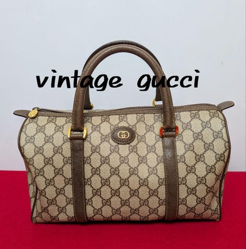 Gucci GG Pattern Mini Boston Bag Handbag Used