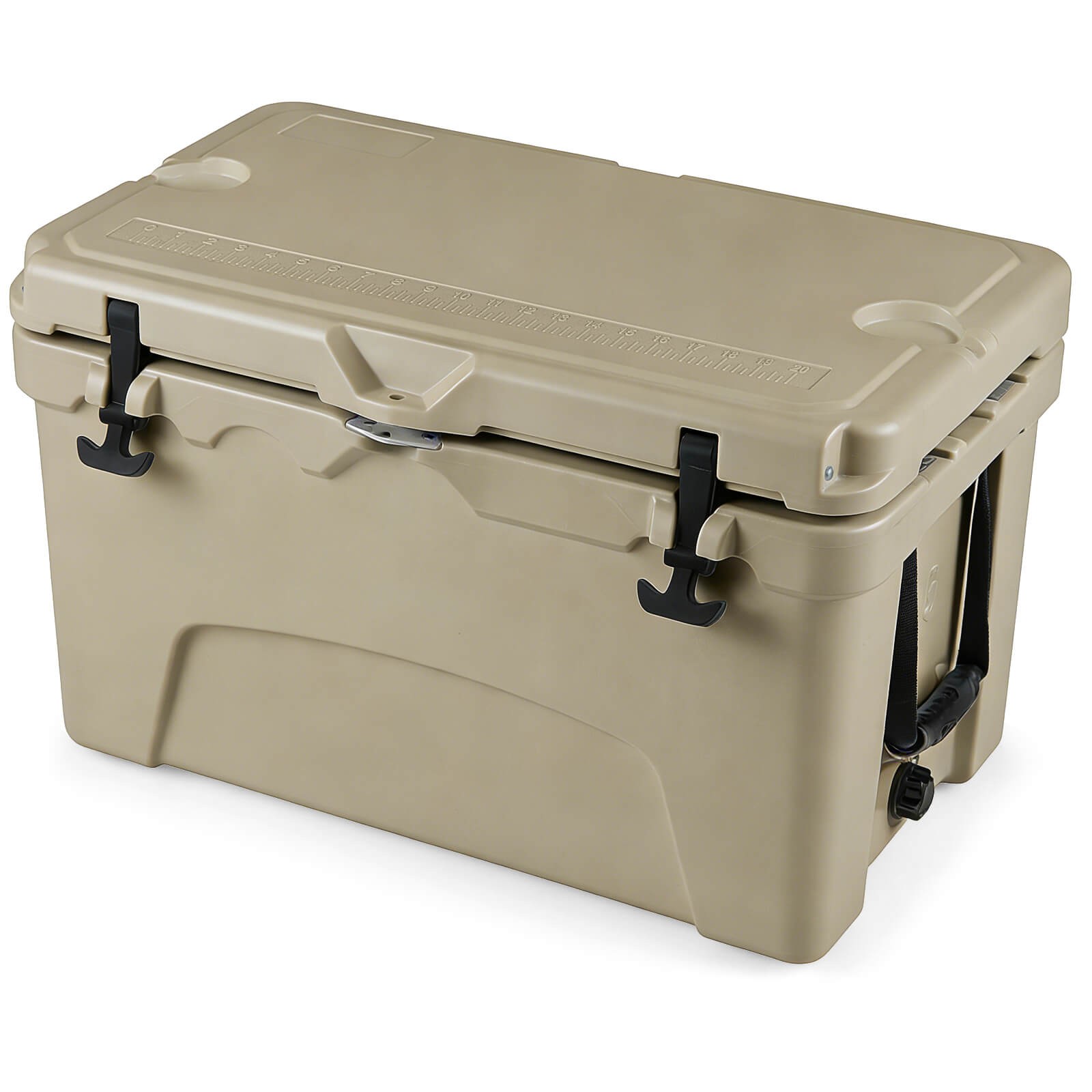 45 Quart Portable Hard Cooler, Insulated Ice Chest Keeps Coo