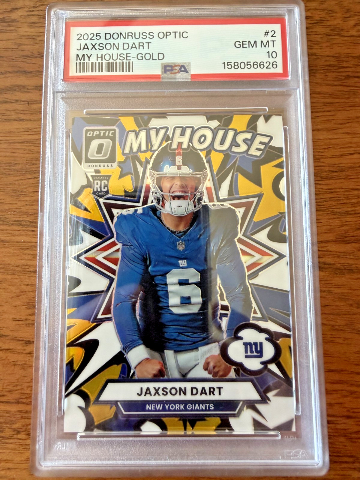 Jaxson Dart Panini Donruss Optic My House #2 Gold
