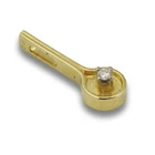 Solitaire brilliant gold pendant 585 14 kt yellow gold 0.02 ct diamond value 320,-