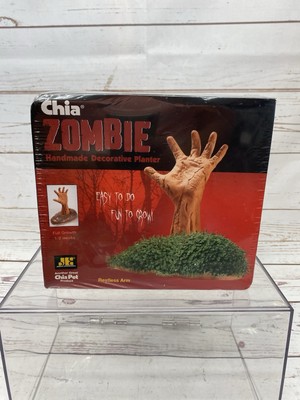 Chia Pet Zombie Restless Arm Decorative Planter NEW Halloween Decoration SEALED