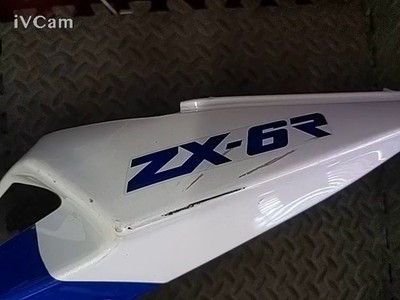 2024 NINJA ZX-6R zx6r ABS left tail cover fairing white blue 36041