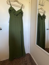 Azazie olive green dress size A6