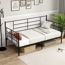 2-in-1 Sofa Bed Single Size Daybed Single Platform Bed w/ Arms & Back