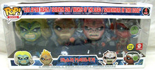 MIB Iron Maiden Eddie 4-Pack Funko Pop Rocks 248, 249, 250, 251 Glow In The Dark