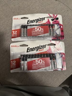 Energizer Alkaline Max AA and AAA Batteries 2 Packs of 24 (48 Total)