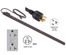 APC Basic Rack 2880VA PDU - Zero U - INPUT: NEMA L5-30P, OUTPUT: 24 x NEMA 5-20R