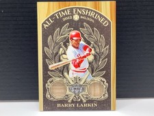 2025 Leaf Lumber All Time Enshrined Barry Larkin Game Used Bat Card #AE-3, 2/3