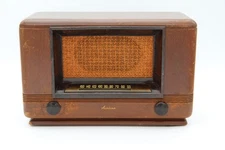 Vintage Airline Tube Radio Wood Cabinet WORKING Mid Century Model AM Tested