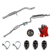 Komplette Auspuff + Anbausatz für Fiat Seicento 1.1 iE 8V 54PS 40kW