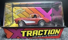 Johnny Lightning Xtraction 1957 Chevy Corvette HO Slot Car Red Aurora NEW