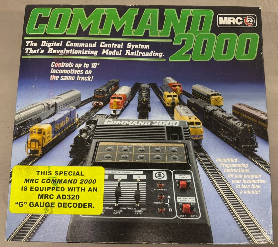 MRC Command 2000 AD140 DCC Zugsystem mit AD320 Spur G Decoder NOS