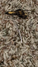 VTG F-19 STEALTH JET PLANE TIE TACK 1.5" PIN  FICTIONAL F-117 PREDACESSOR