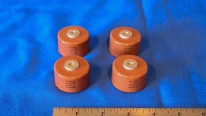 TDK Door Knob Capacitors 30KV 940pf, High Voltage, Large Electrode, Pulse Rated