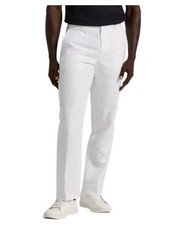 Perry Ellis Portfolio Mens Modern fit Linen Dress Pants 38 / 34 White Solid