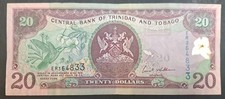 2006 (06-12) Trinidad and Tobago 20 Dollars P49a, ER364833, sig Ewart Williams.